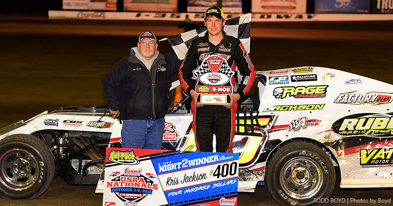 Kris Jackson won the Out-Pace USRA B-Mod main event.