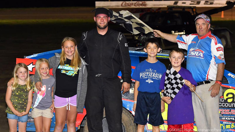 Zach Sanders won the USRA Modified feature.