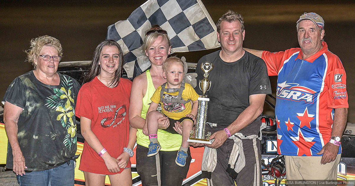 Doug Keller won the American Racer USRA Stock Car main event.