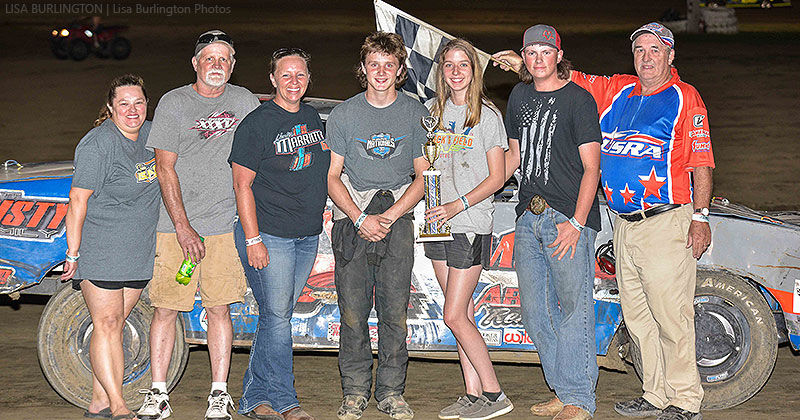 Austin Bouzek won the American Racer USRA Stock Car main event.