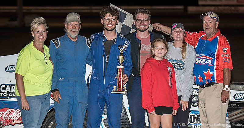 Austin Johnson won the USRA Modified main event.