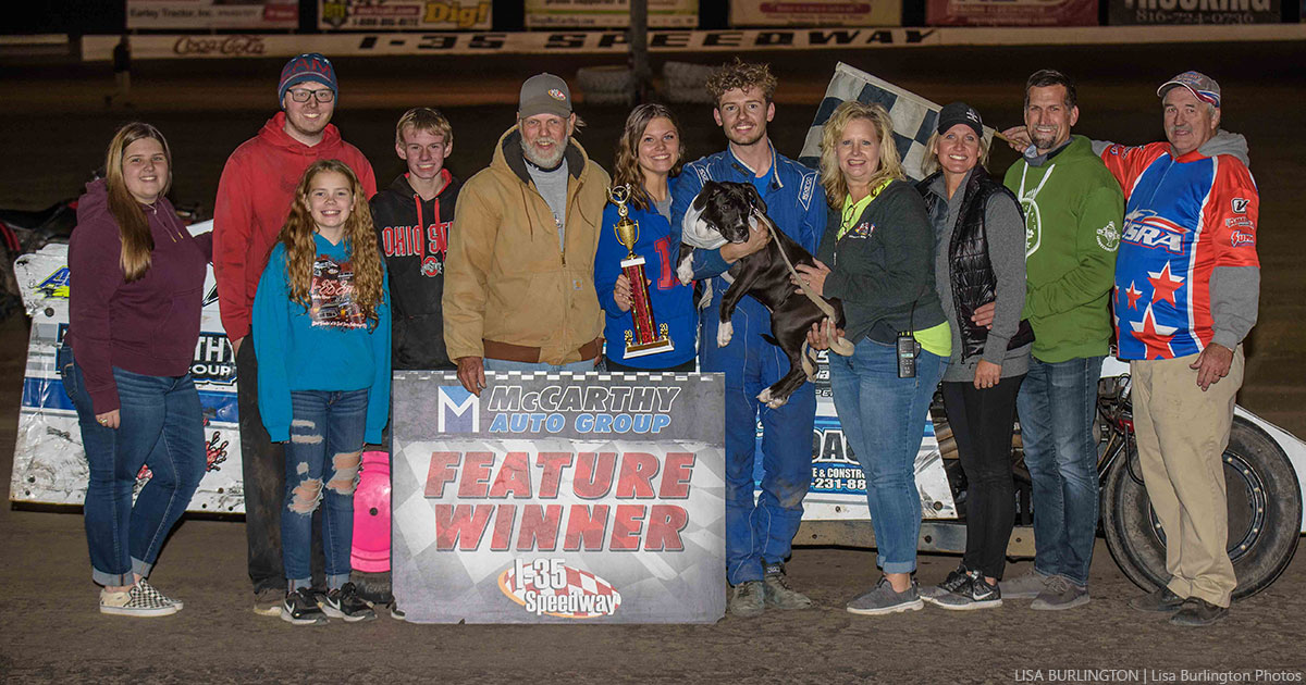Austin Johnson won the USRA Modified main event.