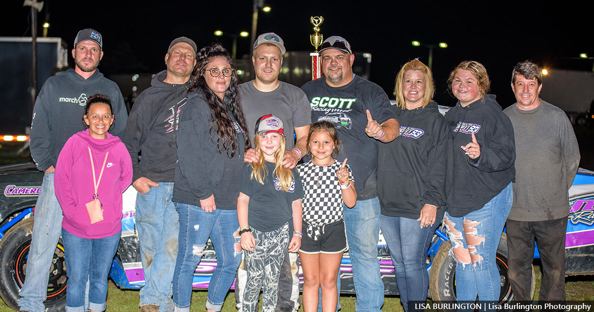 Sam Scott won the Medieval USRA Stock Car main event.