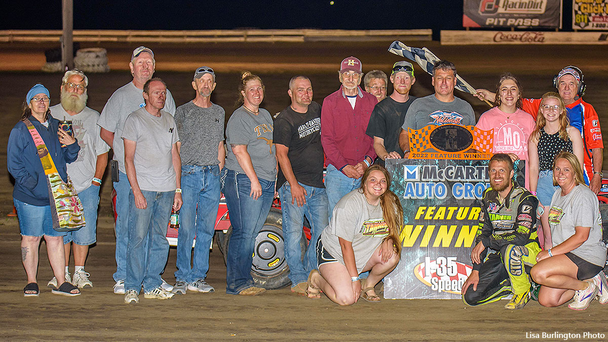 Jason Estes won the Medieval USRA Stock Car main event.