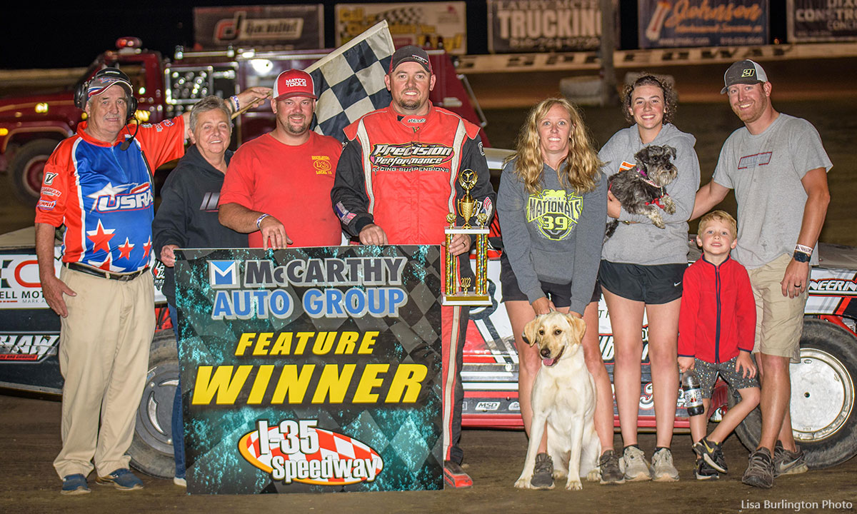 Chad Clancy won the Medieval USRA Stock Car main event.