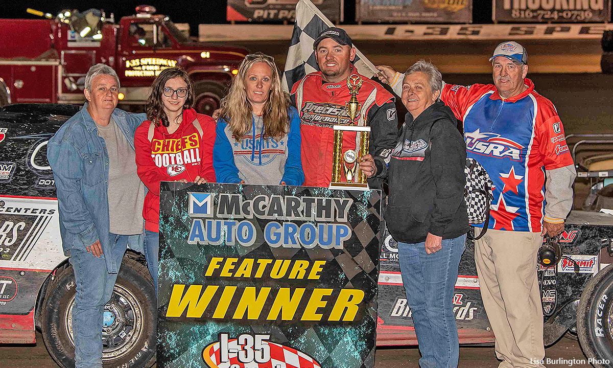 Chad Clancy won the USRA Modified main event.