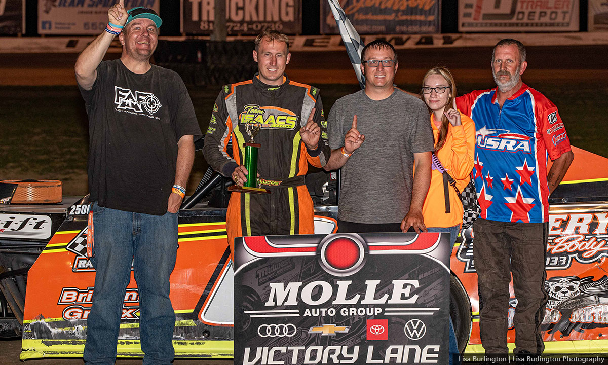 Lucas Isaacs won the USRA B-Mod main event.