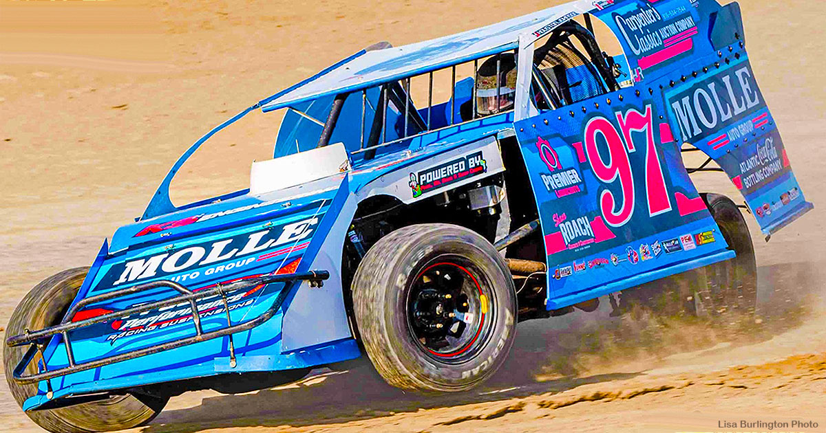 Houston Johnson captured the I-35 Speedway track championship in 2025 for the USRA Modifieds. (Lisa Burlington Photo)